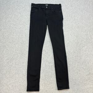 Citizens of Humanity Womens 28 Black Skinny Leg Stretch Denim Low Rise Zip Fly